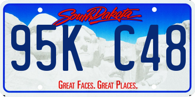 SD license plate 95KC48