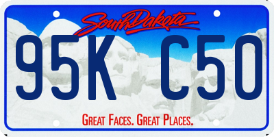 SD license plate 95KC50