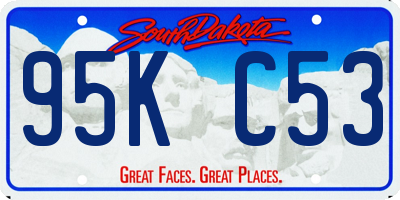 SD license plate 95KC53