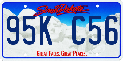 SD license plate 95KC56