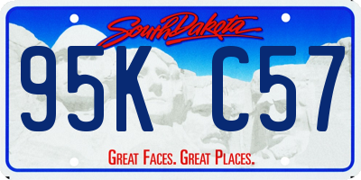 SD license plate 95KC57