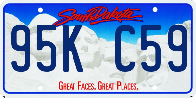 SD license plate 95KC59