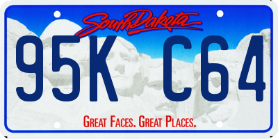 SD license plate 95KC64