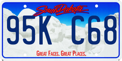 SD license plate 95KC68