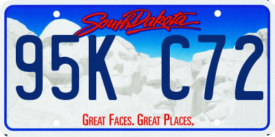 SD license plate 95KC72