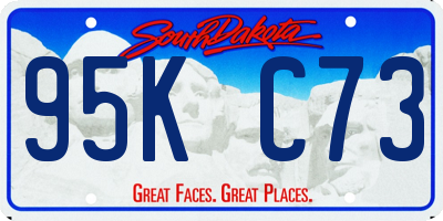 SD license plate 95KC73