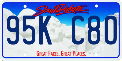 SD license plate 95KC80