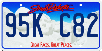 SD license plate 95KC82