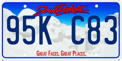 SD license plate 95KC83