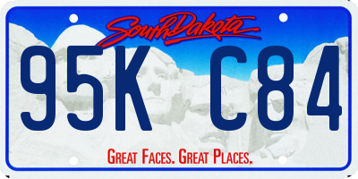 SD license plate 95KC84