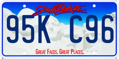 SD license plate 95KC96