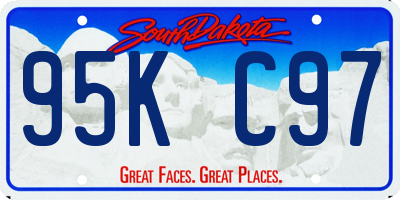 SD license plate 95KC97