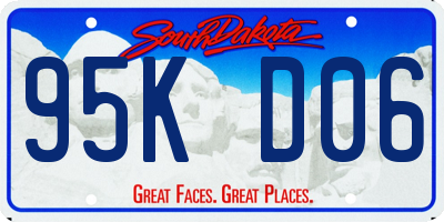 SD license plate 95KD06