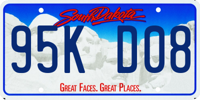 SD license plate 95KD08