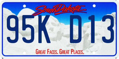 SD license plate 95KD13