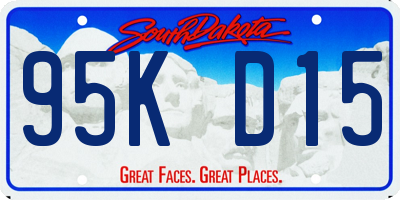 SD license plate 95KD15