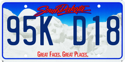 SD license plate 95KD18