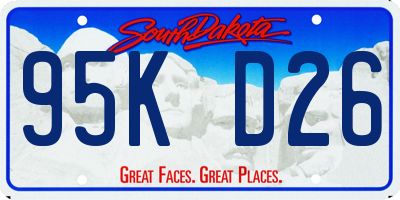 SD license plate 95KD26