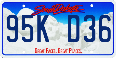 SD license plate 95KD36