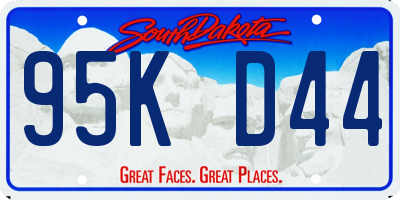 SD license plate 95KD44