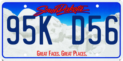SD license plate 95KD56