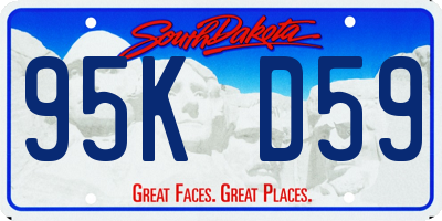 SD license plate 95KD59