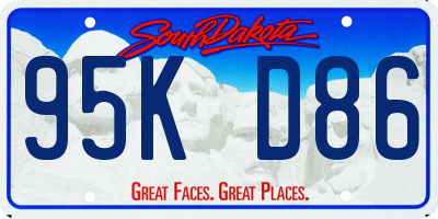 SD license plate 95KD86