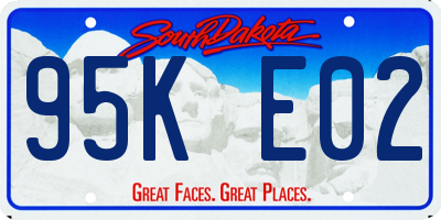 SD license plate 95KE02