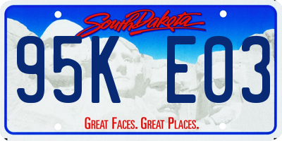 SD license plate 95KE03