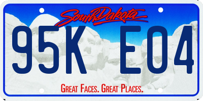SD license plate 95KE04