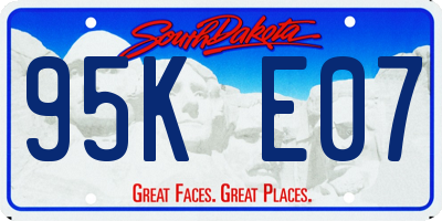 SD license plate 95KE07