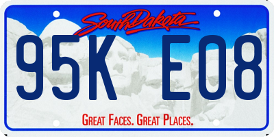 SD license plate 95KE08