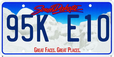 SD license plate 95KE10