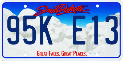 SD license plate 95KE13
