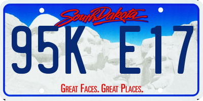 SD license plate 95KE17