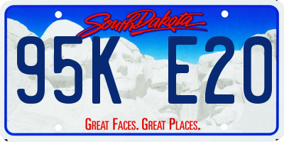 SD license plate 95KE20