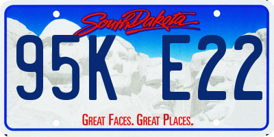 SD license plate 95KE22