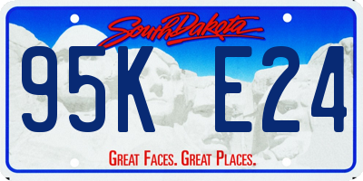 SD license plate 95KE24