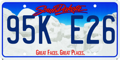 SD license plate 95KE26