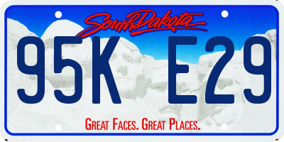 SD license plate 95KE29