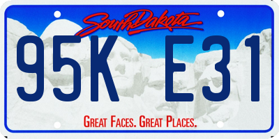 SD license plate 95KE31