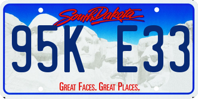SD license plate 95KE33