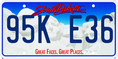 SD license plate 95KE36