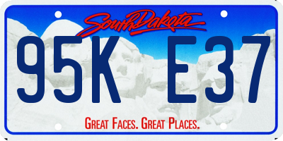 SD license plate 95KE37