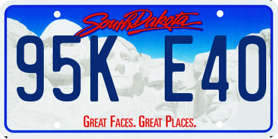 SD license plate 95KE40