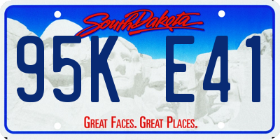 SD license plate 95KE41