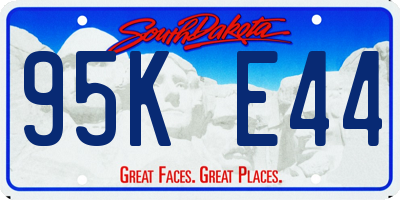 SD license plate 95KE44