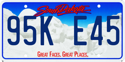 SD license plate 95KE45