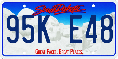 SD license plate 95KE48