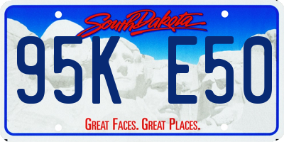 SD license plate 95KE50